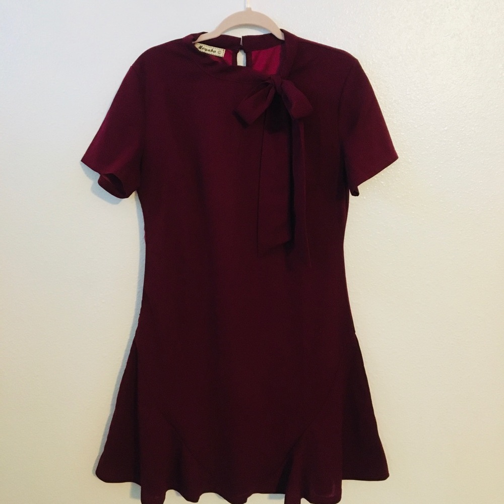 Pussy Bow Neck / flare dress